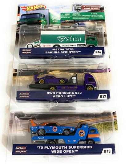 Ensemble 2020 Hot Wheels Car Culture 1/64 Prem Team Transport
