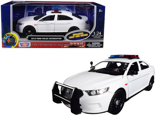 voiture-miniature-de-police-blanche-Motor-Max-1-24-2013-Ford-Taurus-Interceptor-Police-diecast