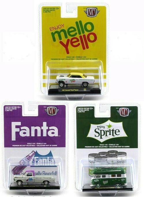 Ensemble Coca-Cola 1/64 "Fanta - Sprite - Mello Yello"