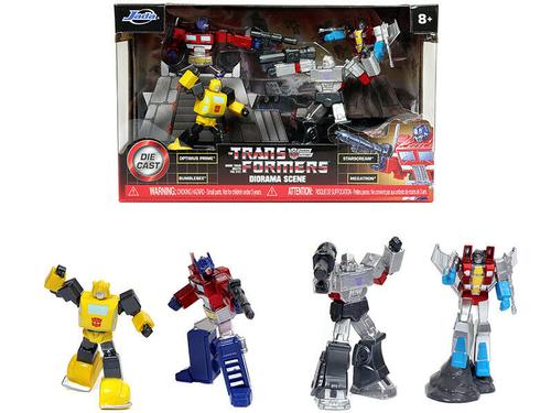 TRANSFORMERS DIECAST FIGURINES SET "NANO HOLLYWOOD RIDES" 1.65"