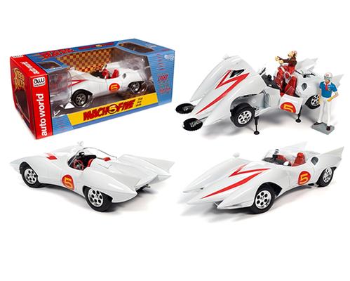Speed Racer Mach 5 w/Chim-Chim and Speed Racer Figures