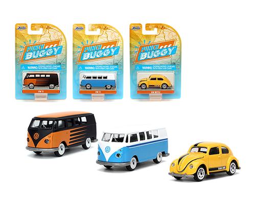 VOLKSWAGEN BEETLE BUS PUNCH BUGGY SLUG BUG WAVE 2 SET OF 3 2020 1/64