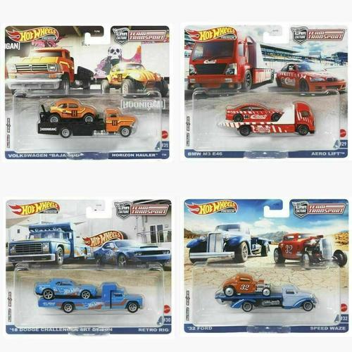 Hot Wheels 2021 Car Culture Team Transport Case L Set of 4 Trucks
