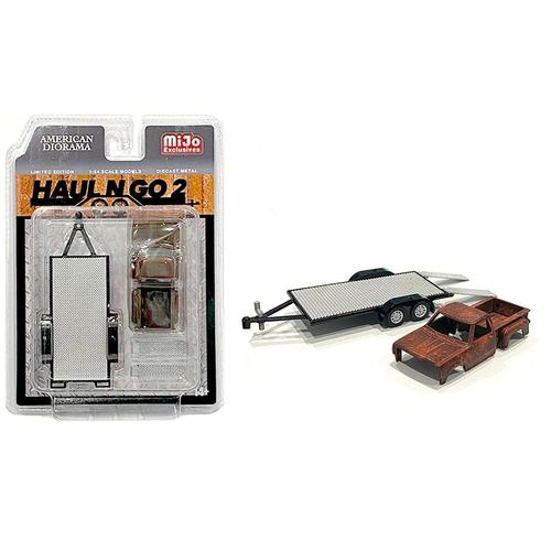 1/64 Trailer & Rusted Truck Body Set