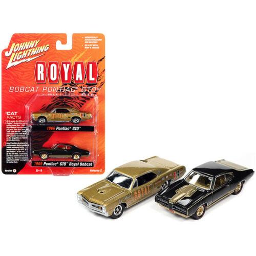 Johnny Lightning 2pack 1966 Pontiac GTO Royal & 1969 Pontiac GTO Royal Bobcat