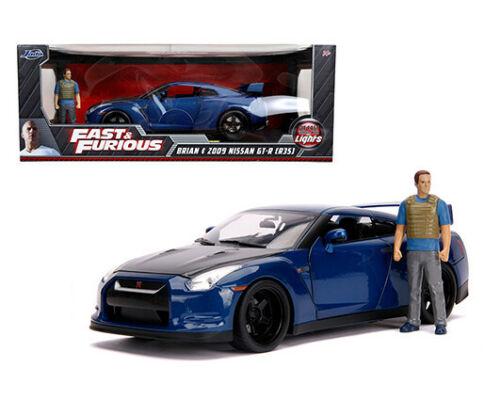 Nissan GT-R "Fast and Furious" Avec Lumière et Figurine