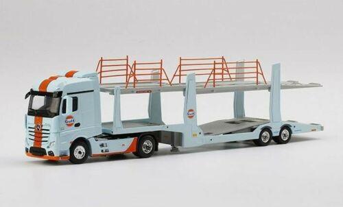1/64 Mercedes Benz Actros w / Car Carrier Gulf – Nice Car Collection