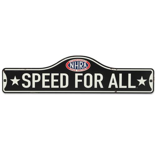 National Hot Rod Association NHRA Speed for All Metal Street Sign