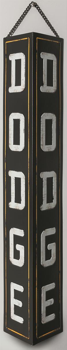 DODGE BLACK YELLOW & WHITE TIN SIGN