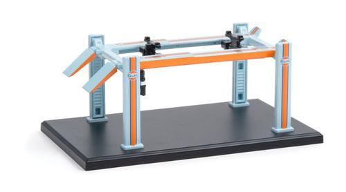 Gulf Oil Four-Post Lift in Blue- Auto Body Shop - Four-Post Lifts Series 1