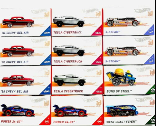Ensemble 1/64 Hot Wheels Id Cars 2022 Complete Case B of 12 Cars
