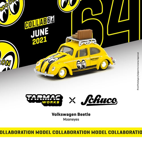 Volkswagen Beetle With Roof Rack and Luggage Mooneyes