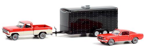 1967 Ford F-100 with 1965 Ford Mustang Fastback in Enclosed Car Hauler "The Cars That Made America"