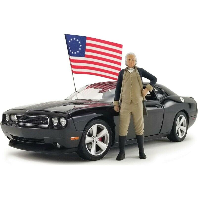 Dodge Challenger SRT8 2010 with Figure Washington & Flag