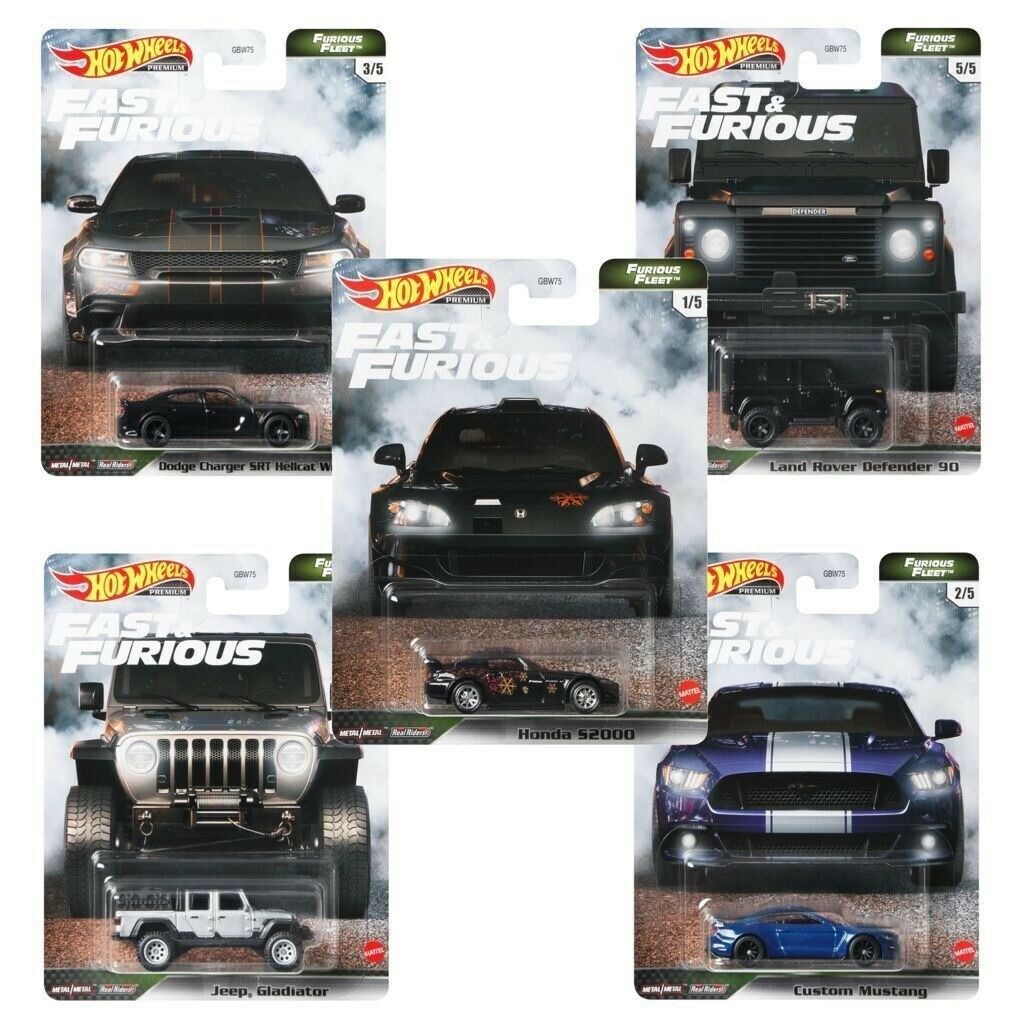 Hot Wheels 2021 Fast and Furious "Furious Fleet" Set of 5