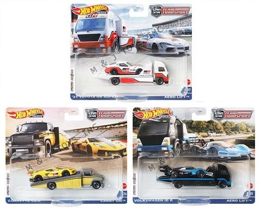 Hot Wheels 1/64 Team Transport 2021 N (Ensemble de 3)
