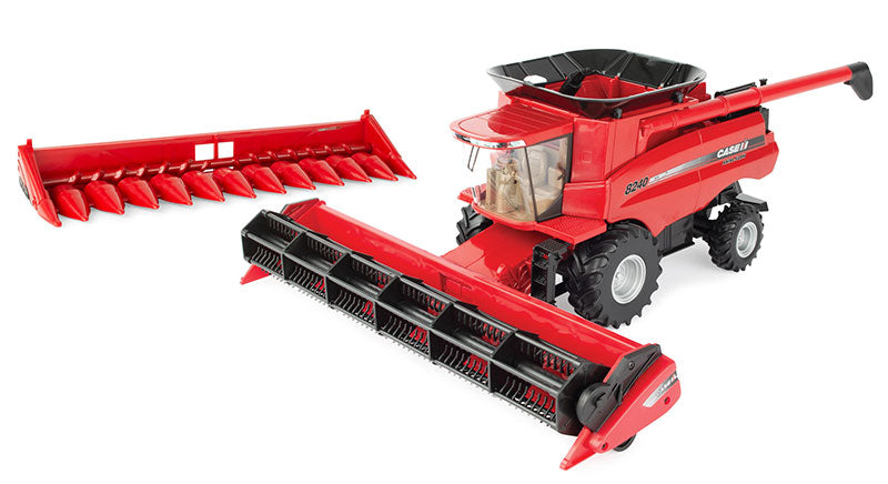 Case IH 8240 Axial Flow Combine with Grain Head and Corn Head
