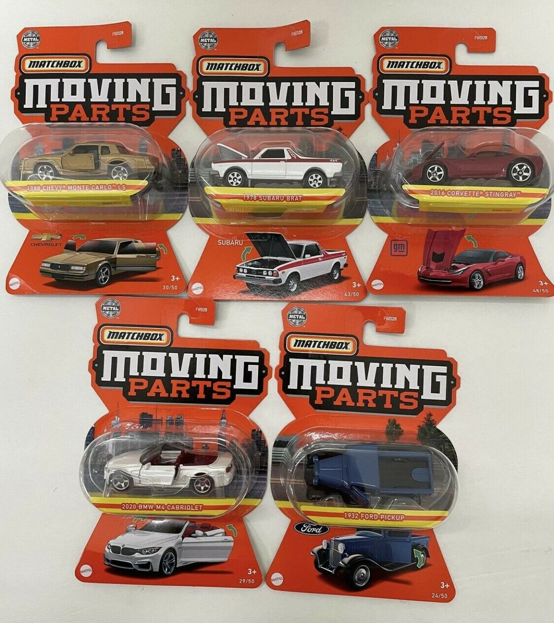 Matchbox Moving Parts 2022 Vehicles (Set of 5)