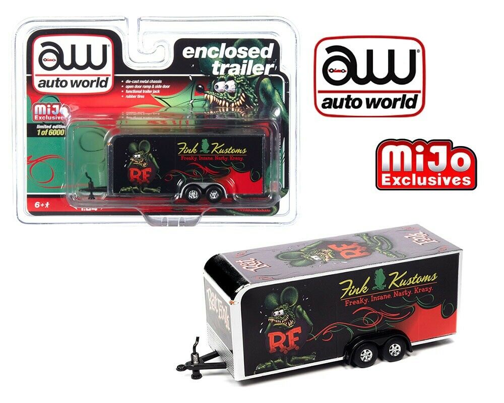 1/64 4-Wheel Rat Fink Enclosed Trailer