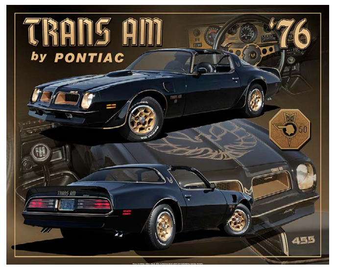 Pontiac Trans Am 1976 15"x12"2"