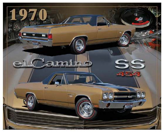 Chevrolet El Camino 1970 15"x12"