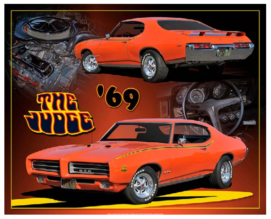 Pontiac GTO The Judge 1969 15"x12"