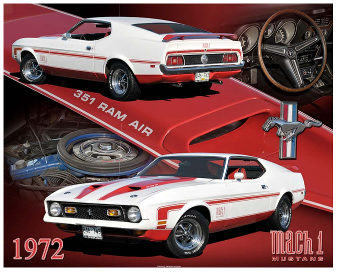 Ford Mustang Mach 1 1972 15"x12"