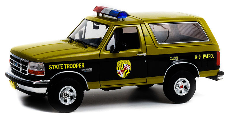 Ford Bronco 1996 Maryland State Police State Trooper "Bloodhound Search Team K-9"
