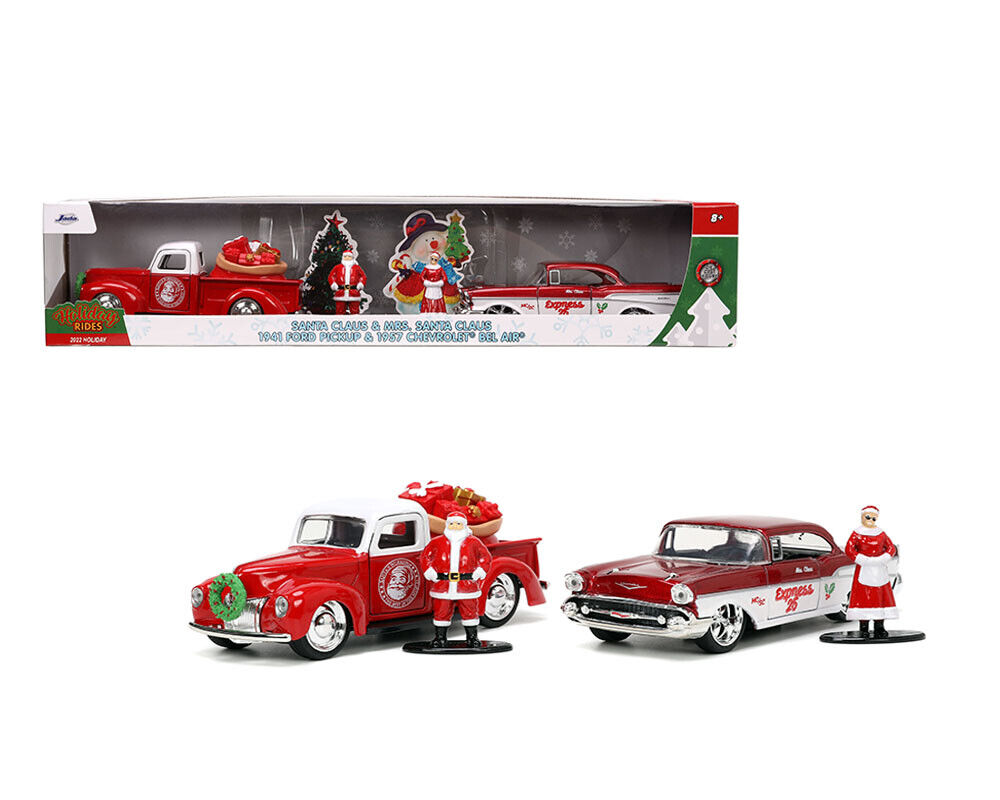 1941 Ford Pickup 1957 Chevy Bel Air Santa Claus