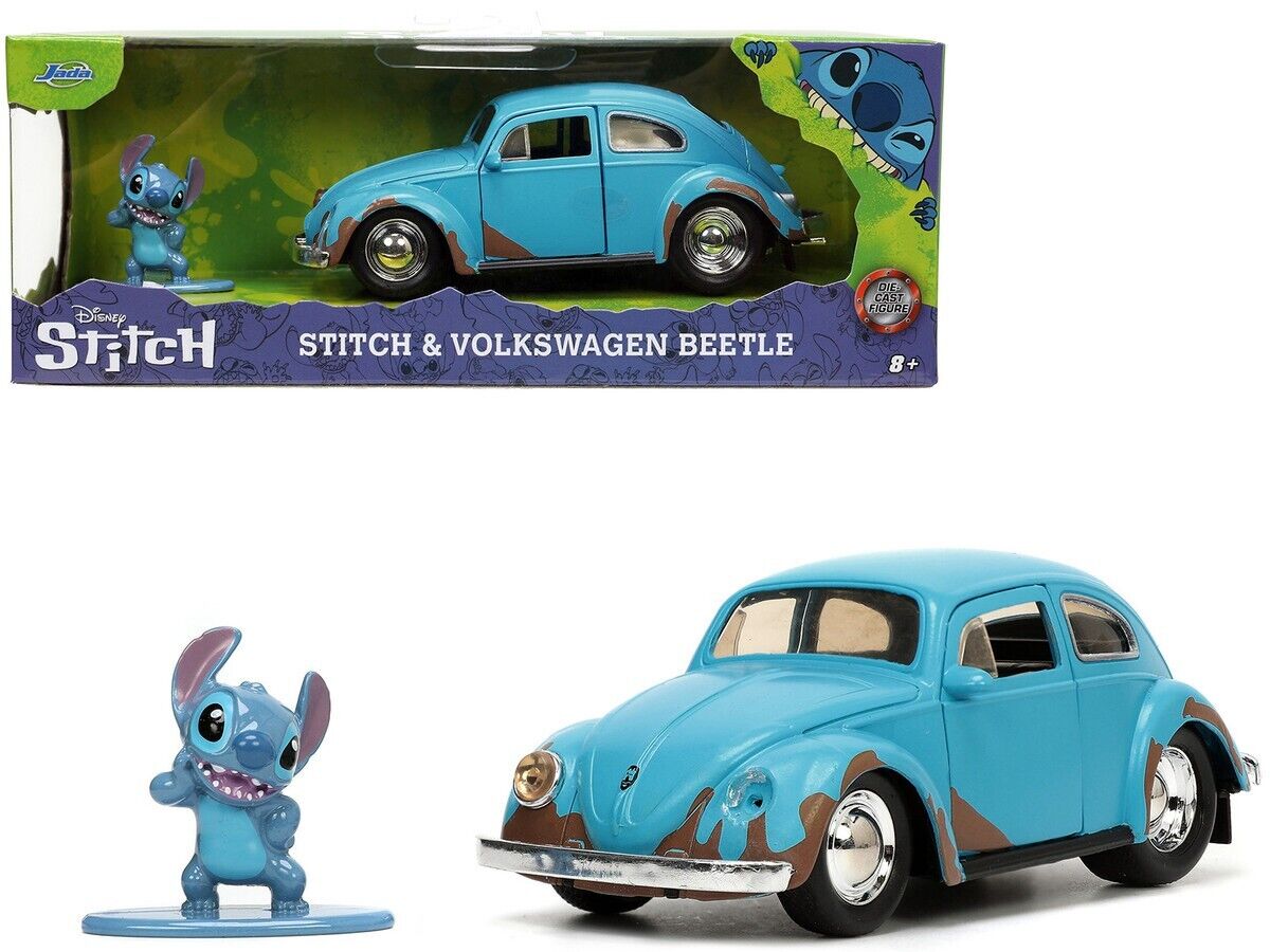 Volkswagen Beetle & Stitch Figure Weathered