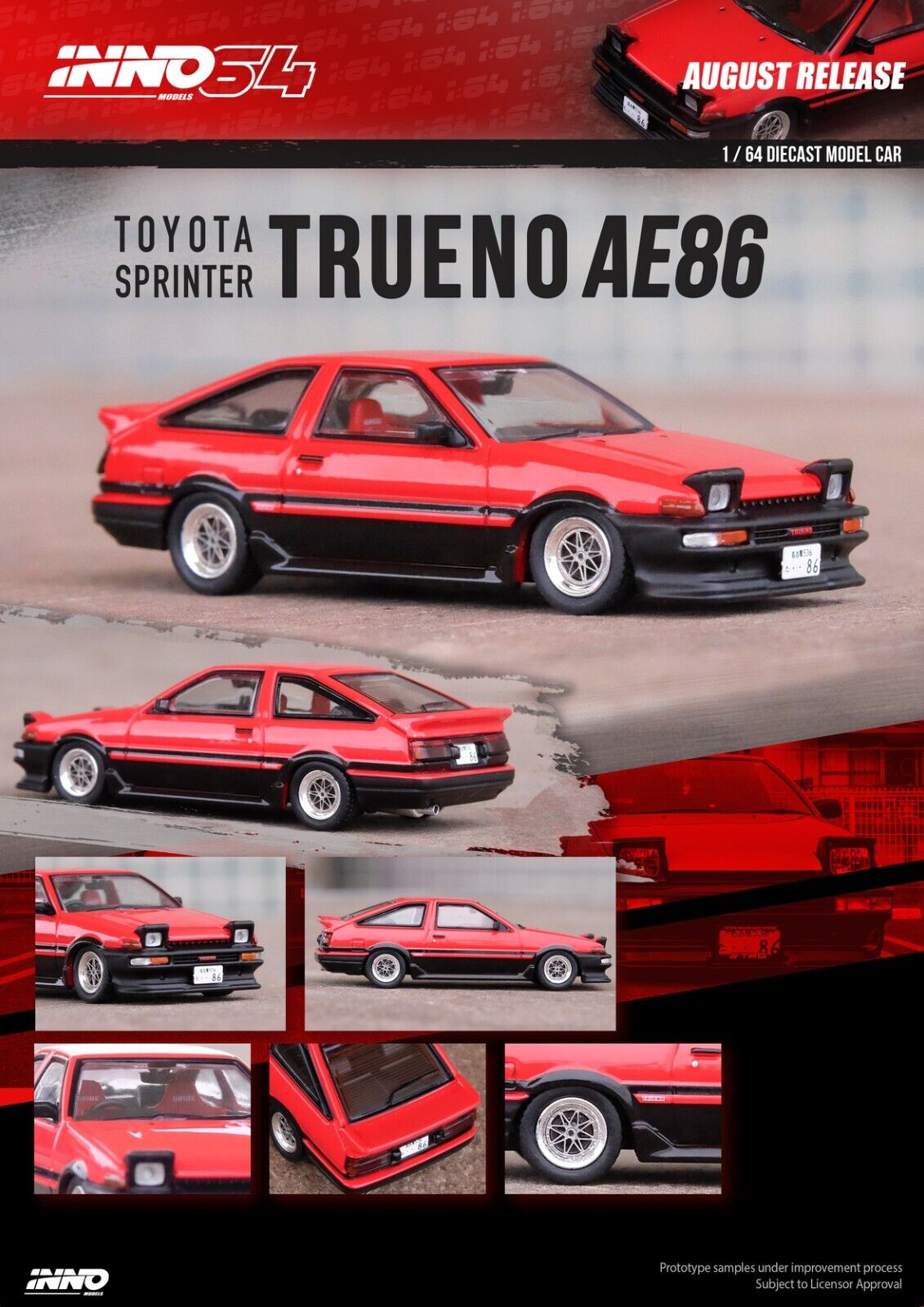 Inno Models Toyota Sprinter Trueno AE86 1 64 Diecast Model Car