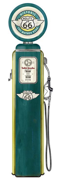 Route 66 Historic Vintage Pump 15"x60"