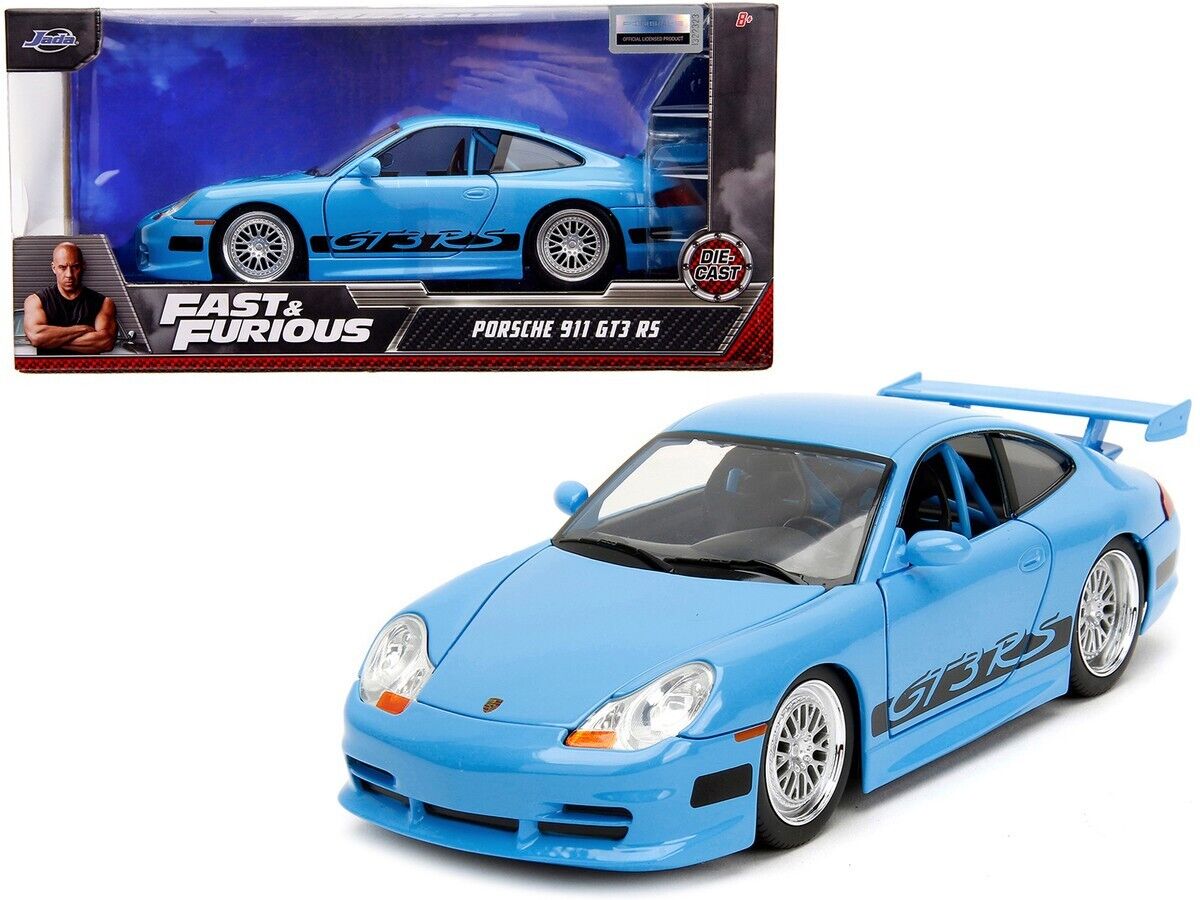 Porsche 911 GT3 RS Light Blue with Black Accents "Fast & Furious"
