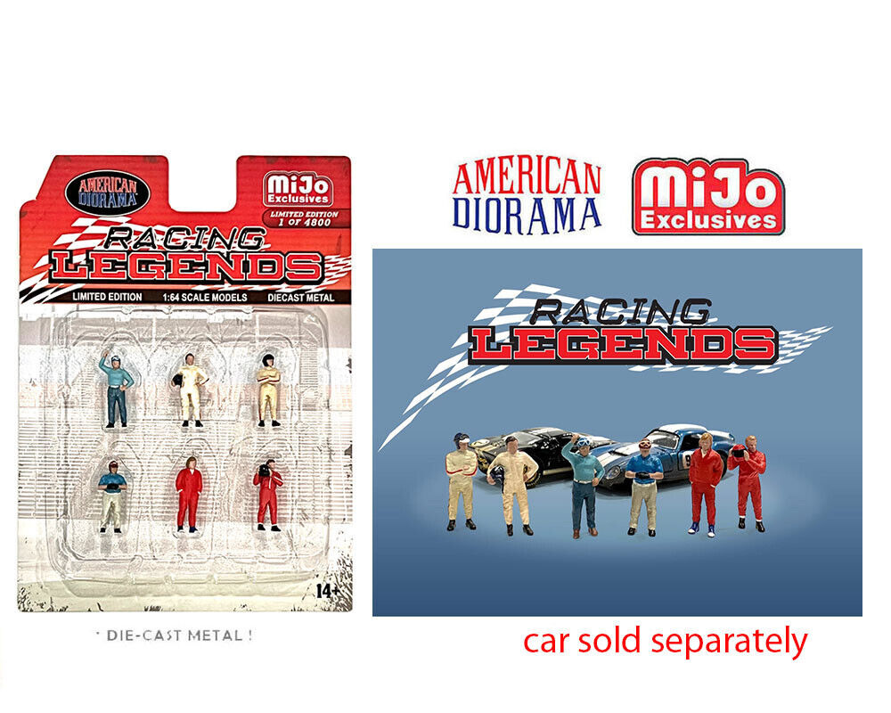1:64 Figures Racing Legends Diecast Figures Set