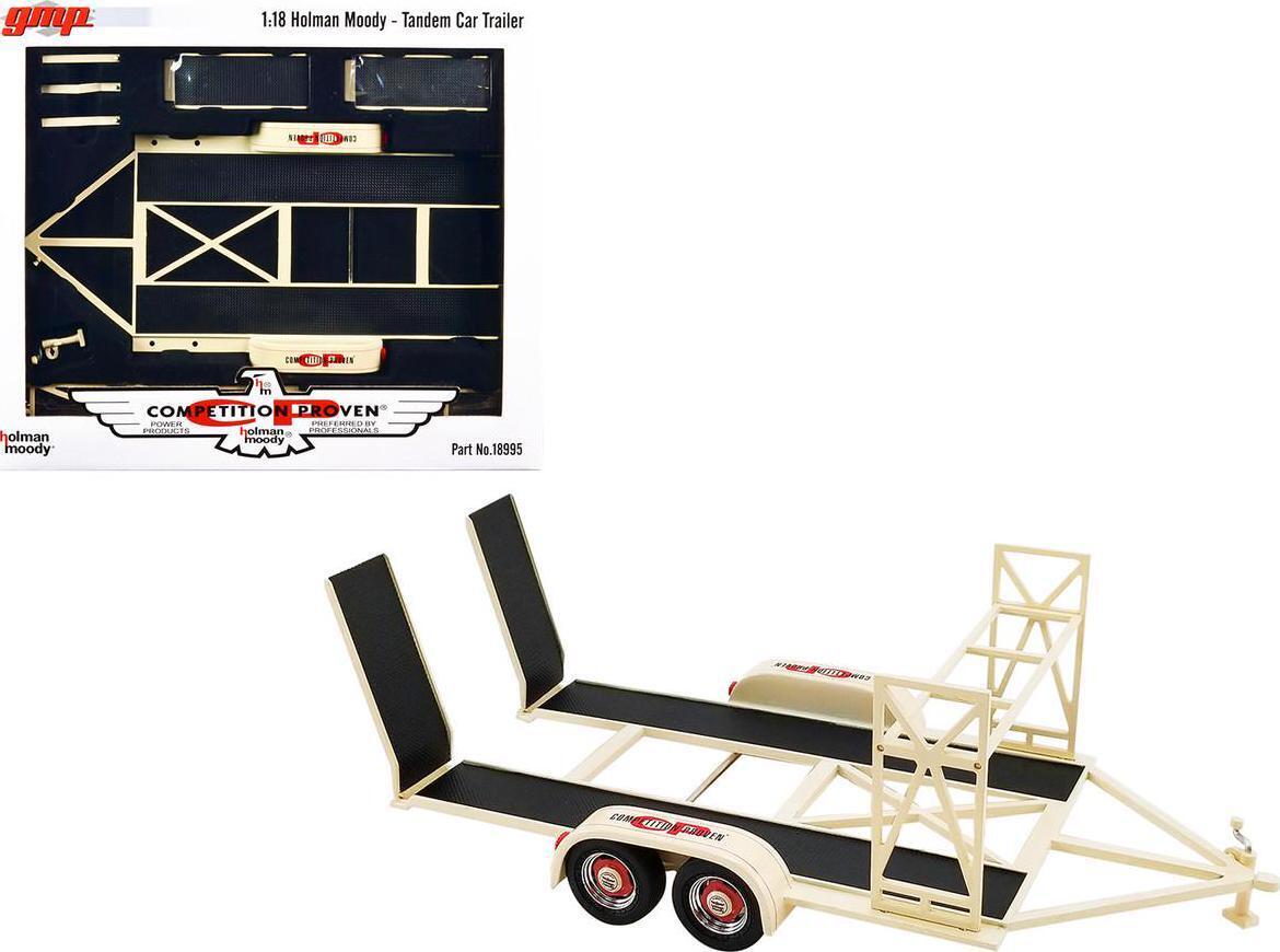 Tandem Car Trailer with Tire Rack "Holman Moody"