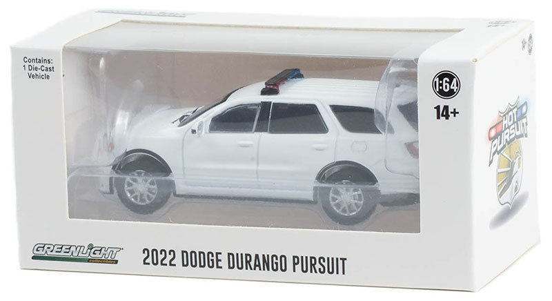 Police - 2022 Dodge Durango Pursuit with Light Bar and Push Bar in White