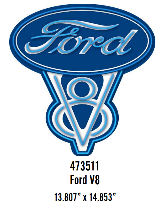 Cadre "plaqué" FORD V8 effets 3D