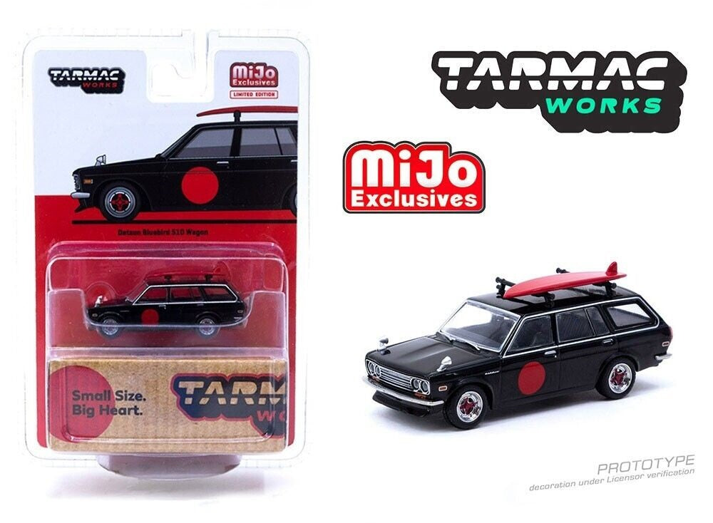 DATSUN BLUEBIRD 510 WAGON BLACK W/SURFBOARD