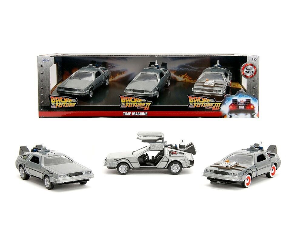 Back To The Future DeLorean Time Machine Set of 3