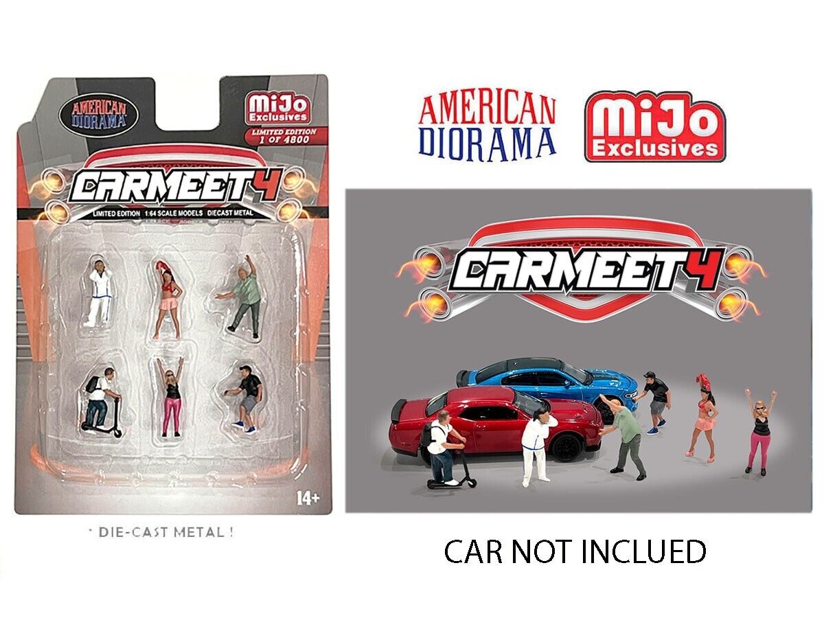 1:64 Car Meet 4 Diecast Figures