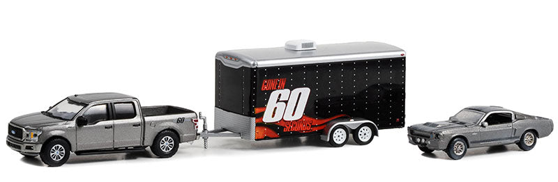 2020 Ford F-150 XL & 1967 Custom Ford Mustang “Eleanor” (Damaged) in Enclosed Car Hauler "Gone in Sixy Seconds"