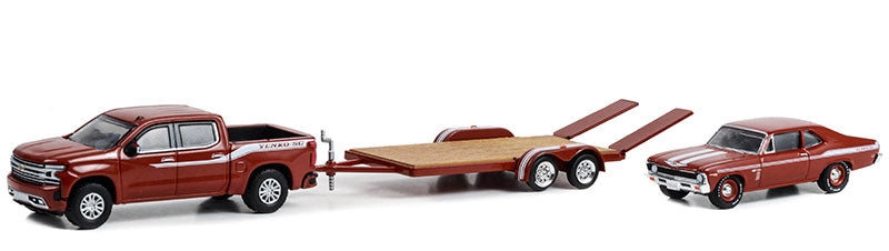 2020 Chevrolet Silverado High Country with 1969 Chevrolet Nova Yenko SC 427 on Flatbed Trailer "Counting Cars"