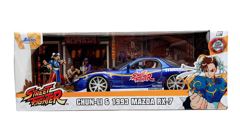 1993 Mazda RX-7 with Chun-Li Figure "Street Fighter"