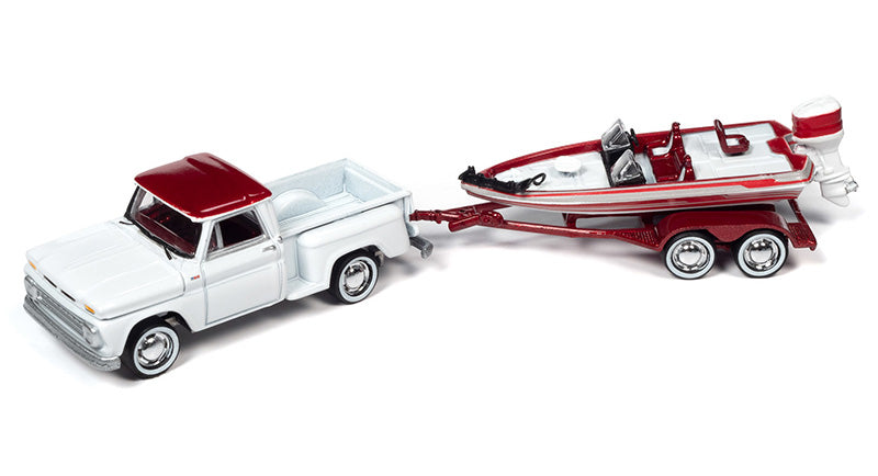1965 Chevrolet Stepside with Bass Boat and Trailer "Hulls and Haulers"