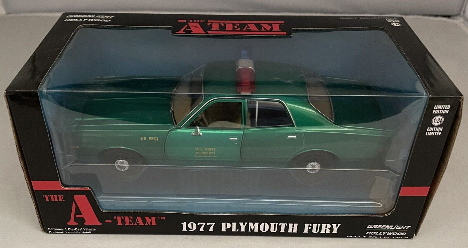 1975 PLYMOUTH FURY US ARMY POLICE "THE A-TEAM" GREEN MACHINE Chase car