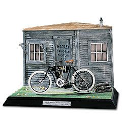 1903 Harley-Davidson Motorcycle Diorama