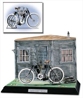 1903 Harley-Davidson Motorcycle Diorama