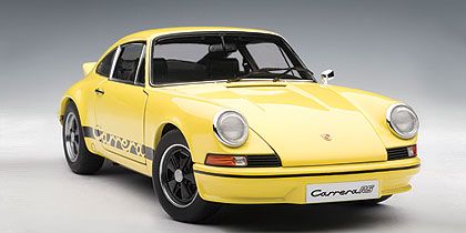 AUTOart Porsche 911 Carrera RS 2.7 イエロー AUTOart 1:18 Porsche 911 Carrera 2.7 RS diecast model car review