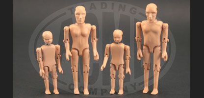 Set of 4 Figures "Crash Test Dummies"