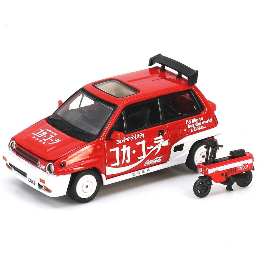 タイニー　INNO64 Shell Honda City Turbo II INNO64 Honda City Turbo II With Motocompo Shell - MINIATURE